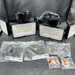 150W Flood Lights Outdoor Waterproof IP65, Exterior LED Floodlights with 3 Adjustable Heads