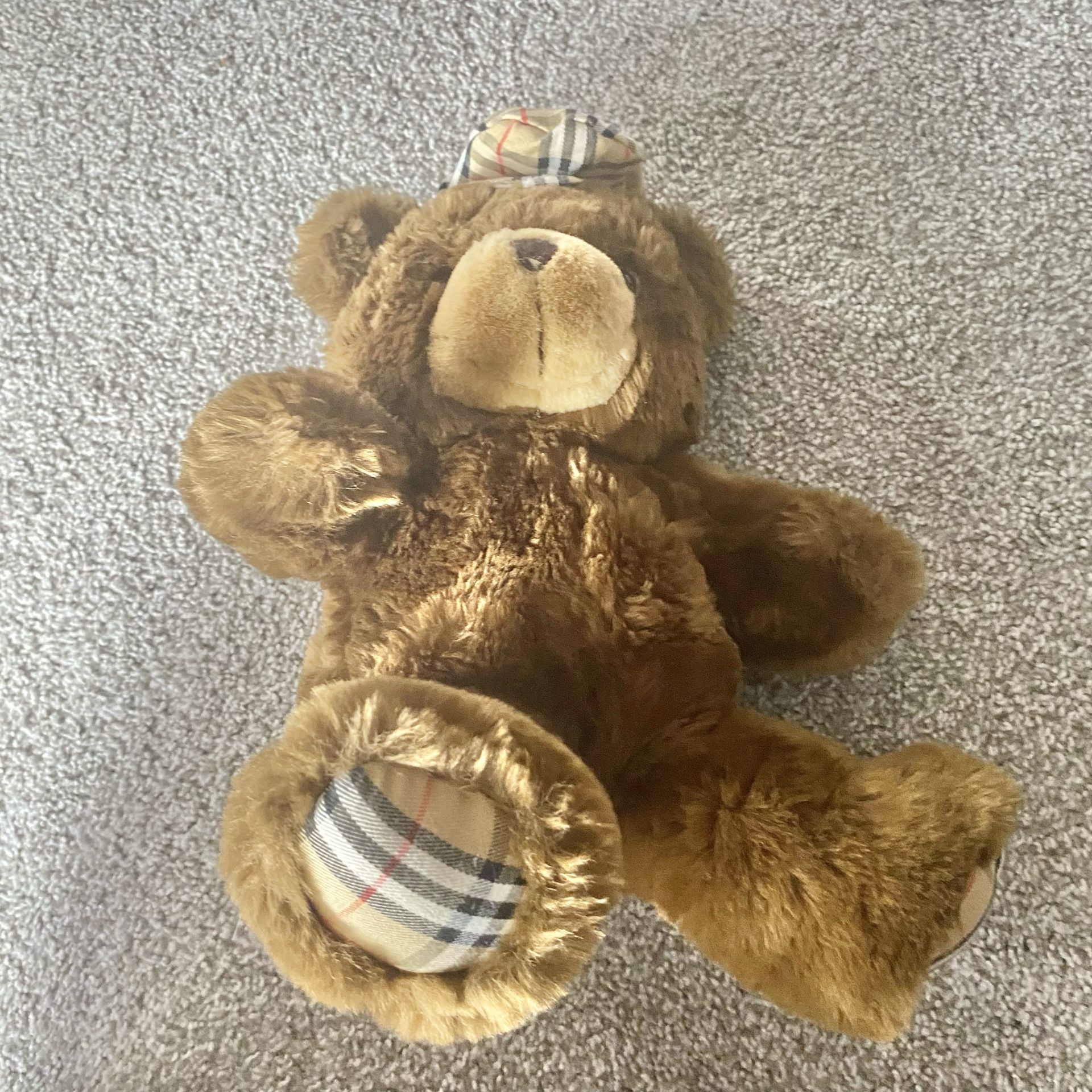 Vintage Burberry Thomas Teddy Bear Plush Doll Stuffed Animal