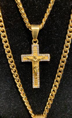 Miami Cuban Chain and Charm set