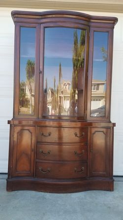 Curved glass ANTIQUE hutch