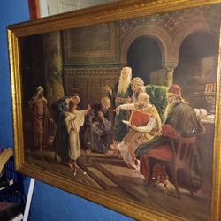 1922 Beautiful Art Print Very Old Picture Of Young Jesus 