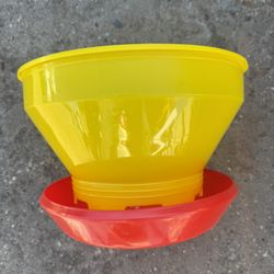 Plastic food feeders, Chicken feeder  PLASTIC FOOD FEEDER  Long 28 holes feeder $5 6.6LB / 3KGS.  $5 19.8LB / 9KGS. $13 26.4LB/12KGS.$15 1 gallon wate