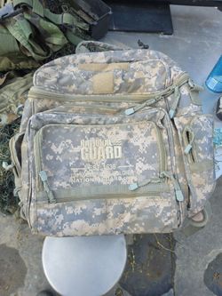 Camo national guard backpack