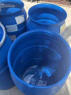 55 Gallon Plastic Drum Open Top $35 Each