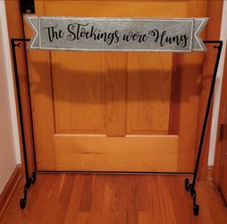 Decorative Christmas "The Stockings Were Hung" Floor Sign – 3ft Tall