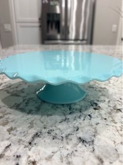 10” Aqua Cake Platter