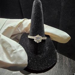 925 Silver Moissanite Diamond Ring