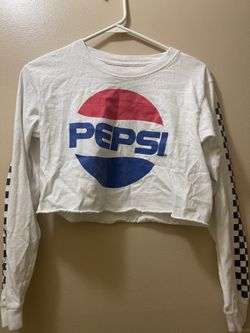 Pepsi Crop Top Long Sleeve