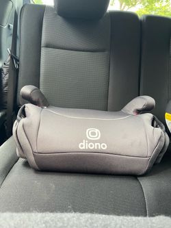 Diono Solana Lite, No Latch, Single Backless Booster Car Seat, Lightweight, Machine Washable Covers, Belt-Positioning Design, Black Storm