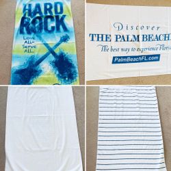 Lot of 4 Big Beach Pool Towels (used)