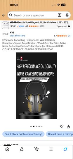 HYS Noise Cancelling Wired Over-Ear Headphones