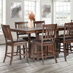 DINNING TABLE  6 CHAIRS SOLID WOOD 