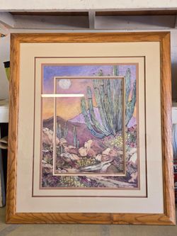 Southwestern Framed Glass Picture Decor
