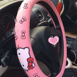Hello Kitty Pink Rubber Steering Wheel Cover