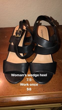 Black wedge heel