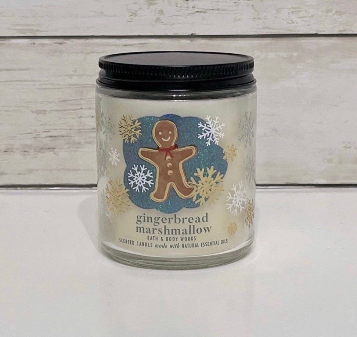 NWT Bath & Body Works Gingerbread Marshmallow Single Wick Candle