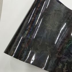 Black Camo Camouflage Shadow Ghost Holographic Vinyl Car Wrap