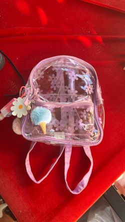 Back pack clear purple