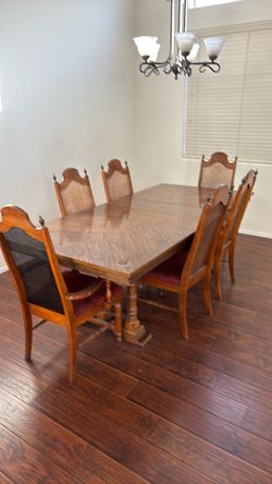 Dining table with china cabinet