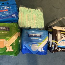 Depends /Chucks / Adult Wipes 