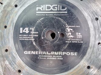 Ridgid 14"356mm Dry/Wet General Purpose Diamond Blade