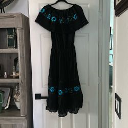 Mexican Floral Dress 
