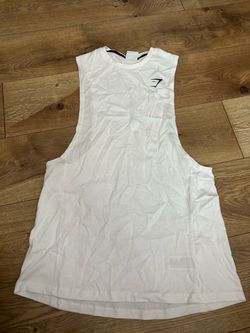 Gymshark White Sleeveless Training Tank Top size small