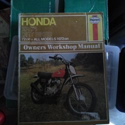 HAYNES BOOKS. HONDA XR75 DIRT BIKES (ALL MODELS 1972 ON)