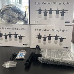 Solar Outdoor String Lights 48 Ft
