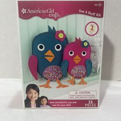 American Girl Crafts Sew & Stuff Kit 33 Piece Makes 2 Stuff Birds 