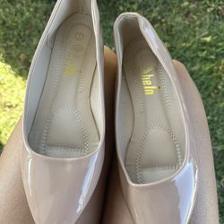 Beige Flats Size 7