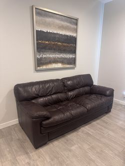 La-Z-Boy Dark Brown Leather Sofa
