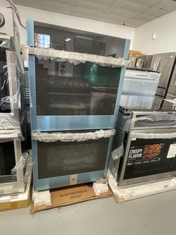 New Ge 27” Smart Double Electric Wall Oven With Self Clean in Stainless Steel