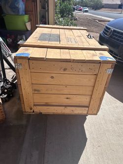 Large wooden storage/treasure box