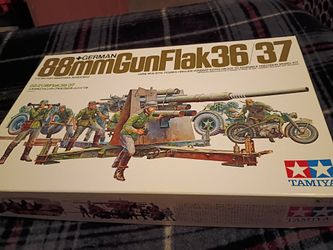 Tamiya 1/35th scale German 88mm gunflak36/37 model kit