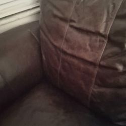 Leather loveseat