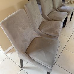 4 Grey dining chairs