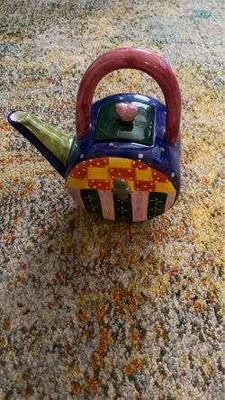 Tea pot Milson Louis painted hand