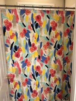 Kate Spade Shower Curtain, Bath Rug, Waste Basket, Decorative Plate & 4 Wht Barn Fragrance Holders