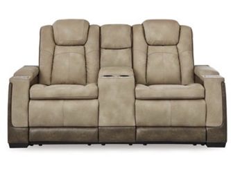 Ashley Furniture 3-Seat Power Reclining Sofa with Drop-Down Console