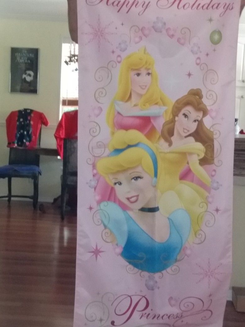 Disney Princess Christmas Door Cover