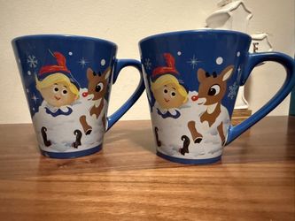 Rudolph the Red Nose Reindeer Blue Cup Mug ZAK! Designs