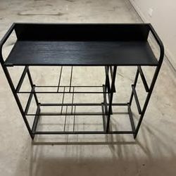 Sturdy Black Metal Frame Storage Rack