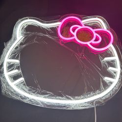 Hello Kitty Mirror Neon LED Sign