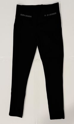 Cisono Black Slim Straight-Leg Pants Size L