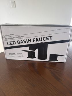 LED Sleek Waterfall Bathroom Faucet 