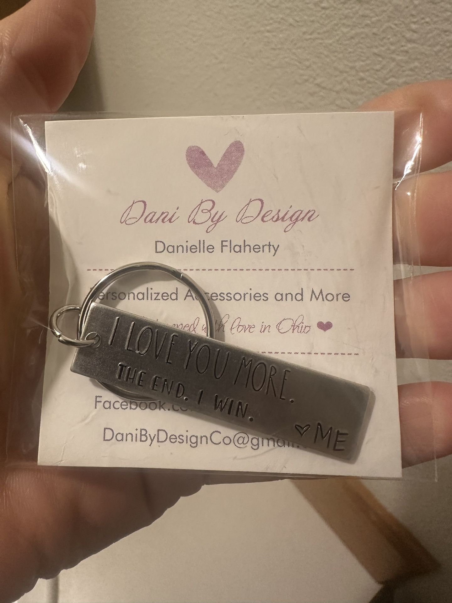 I Love You More. The End. I Win. ❤️ Me Keychain Gift