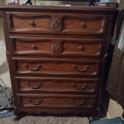 Solid Cherry Wood Dresser With Two Night Stands