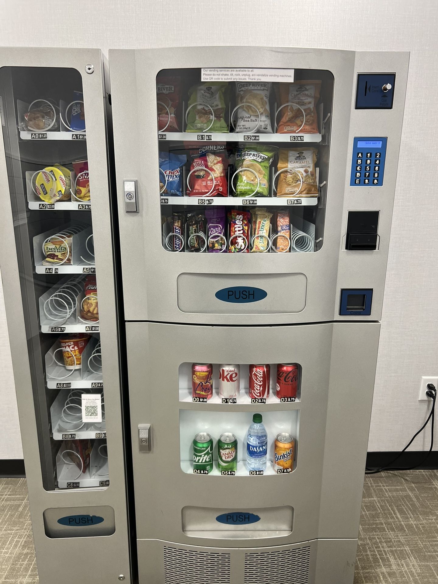 2 Combo Vending Machines w/ROUTES & NO COMMISSION