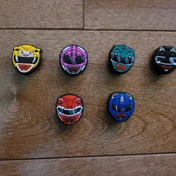 Lot Of 6 Power Rangers Croc Charms 